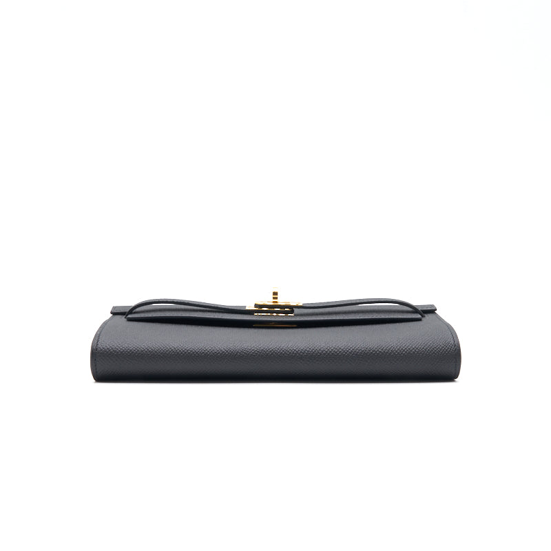 Hermes Classique Kelly To Go Wallet black with GHW year 2020