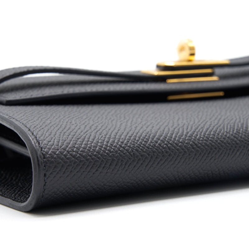 Hermes Classique Kelly To Go Wallet black with GHW year 2020