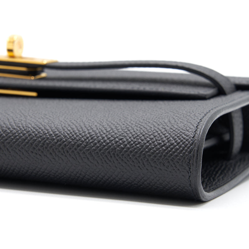 Hermes Classique Kelly To Go Wallet black with GHW year 2020