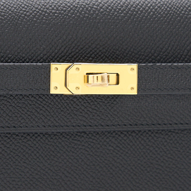 Hermes Classique Kelly To Go Wallet black with GHW year 2020