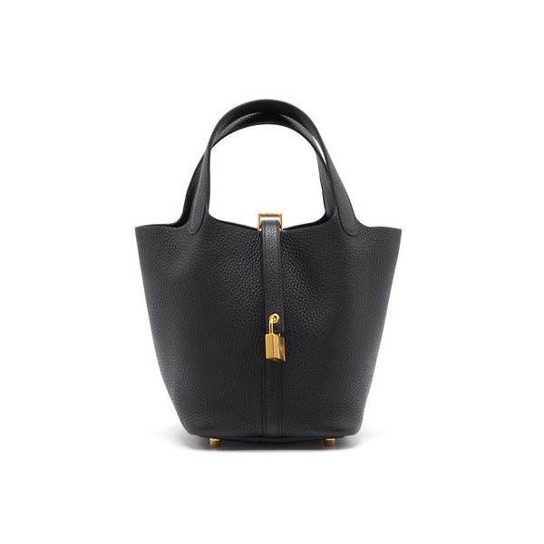 HERMES PICOTIN LOCK 18 BLACK GHW STAMP Z