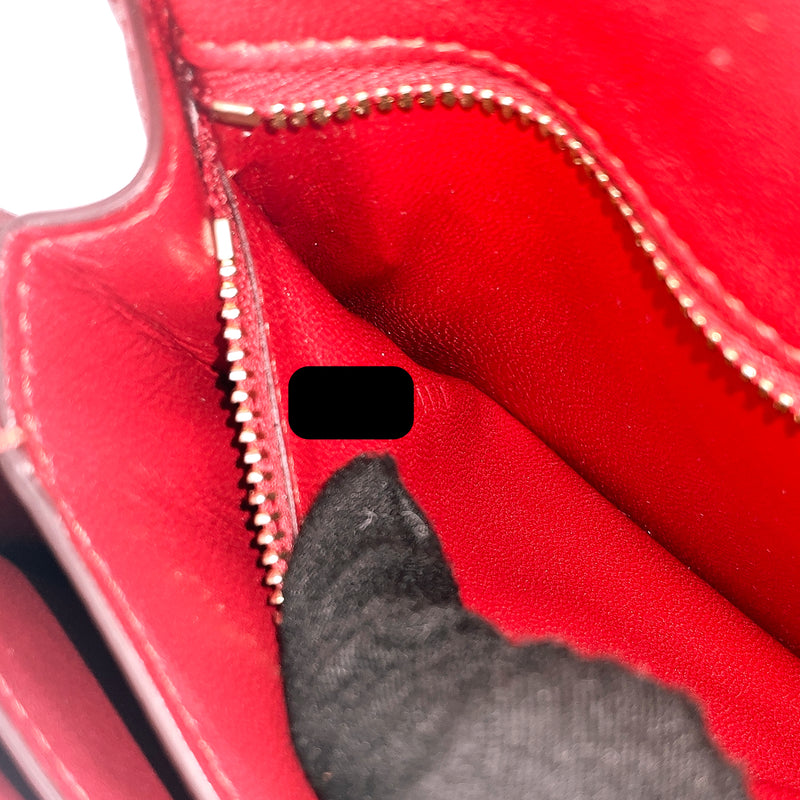 Celine Mini Box Calfskin Red GHW