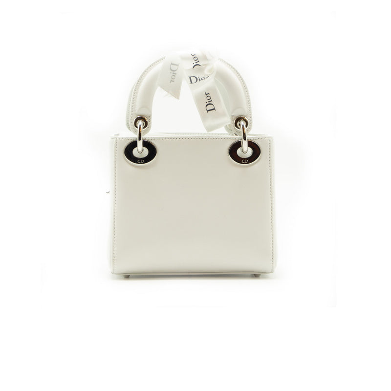 Dior White  Animal Embroidery Limited Edition Mini Lady Dior Tote - EMIER