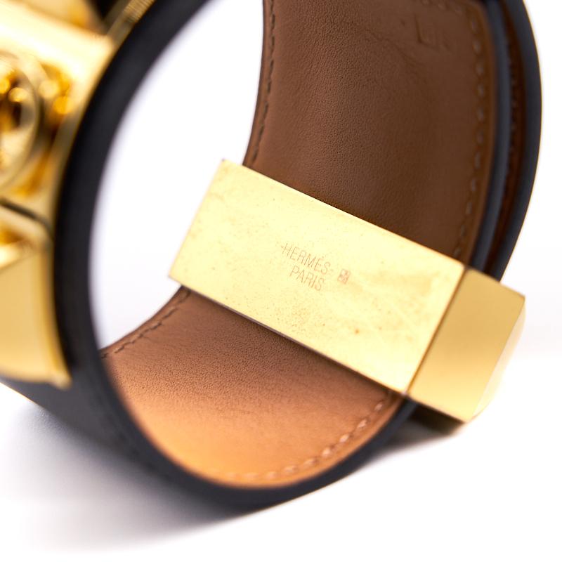 Hermes CDC bracelet black gold size S - EMIER