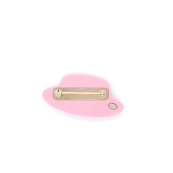 Chanel Resin Icon Manga Hat Brooch Pink White Gold - EMIER