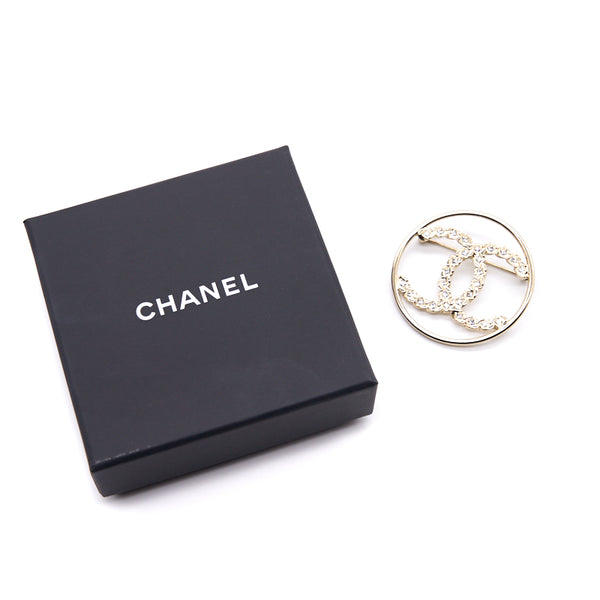 Chanel Round CC Brooch