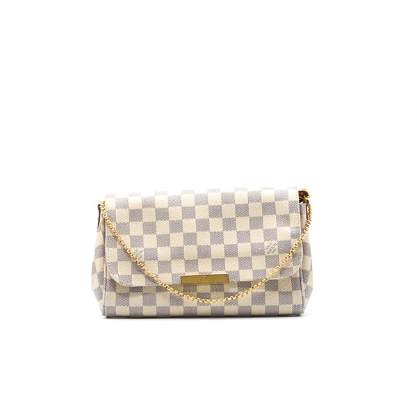 Louis Vuitton Damier Azur Favorite MM Shoulder Bag, Louis Vuitton Handbags