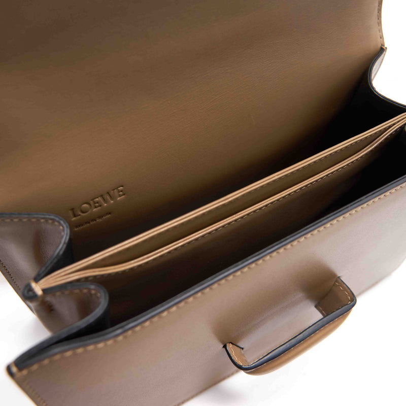 Loewe Dark Beige Leather Barcelona Crossbody Bag - EMIER