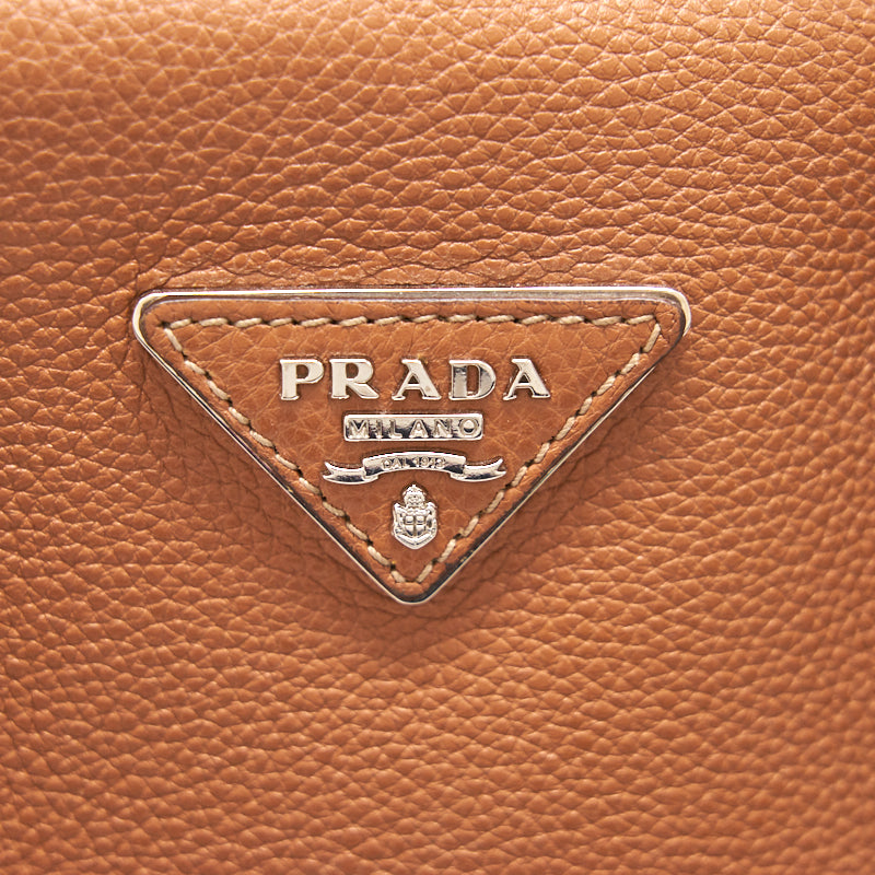 Prada Leather Tote Brown