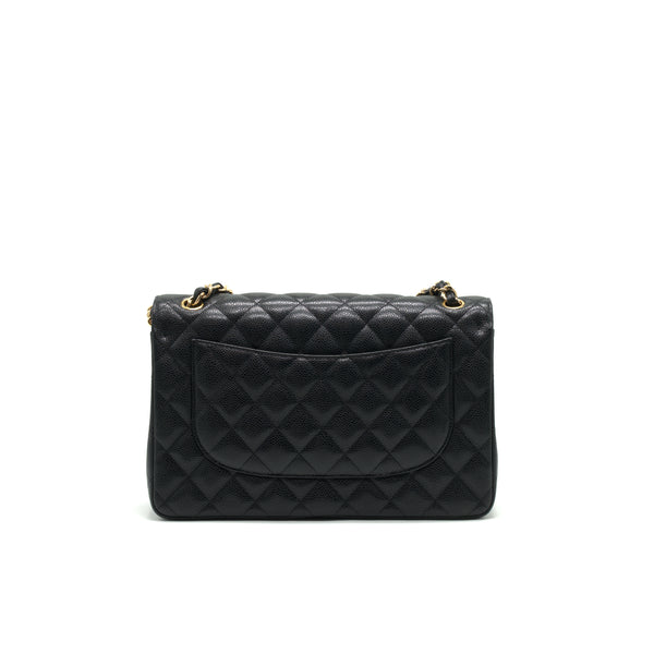 CHANEL JUMBO CLASSIC DOUBLE FLAP IN CAVIAR BLACK GHW