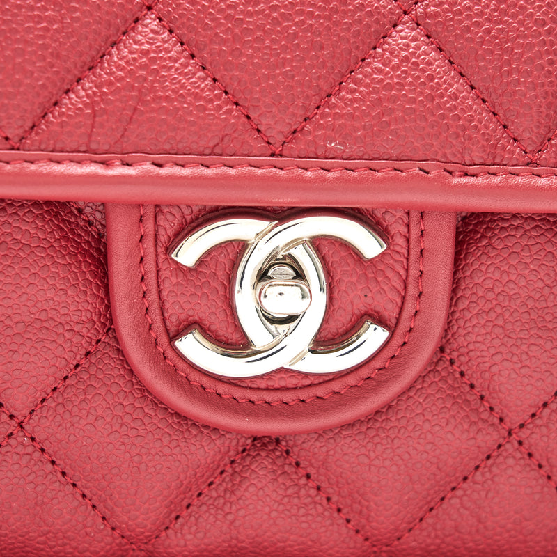 Chanel Cavier Flap Bag Red SHW