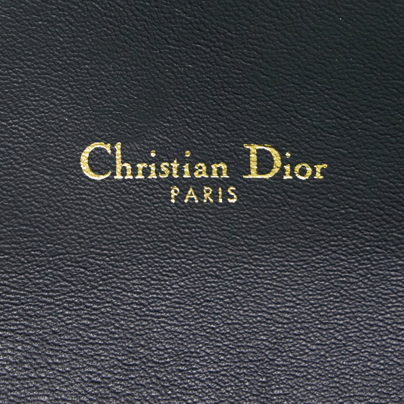 Dior Saddle Wallet with Chain Blue Oblique Jacquard