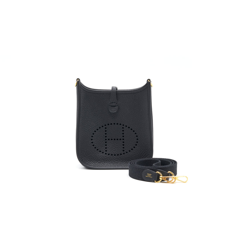 Hermes mini Evelyne black GHW