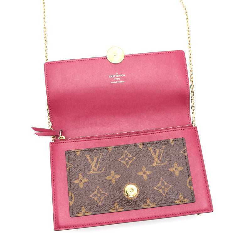 Louis Vuitton FLORE CHAIN WALLET  Wallet chain, Wallet, Pink monogram