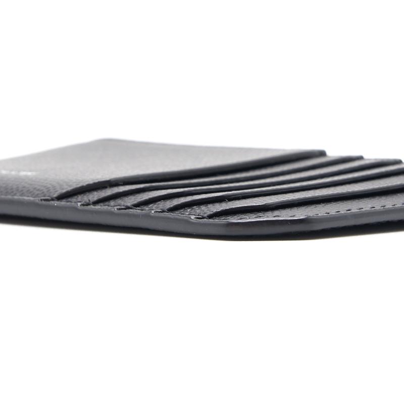 Saint Laurent Fragments Zipped Card Case in Grained Leather - EMIER