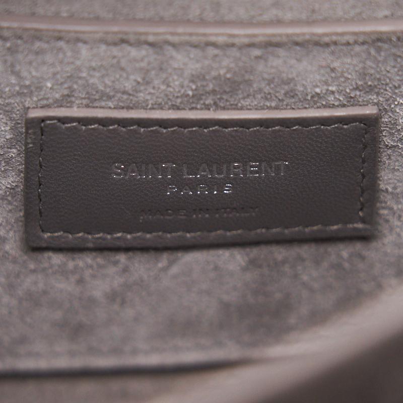 Saint Laurent Sunset Medium Chain Shoulder Bag in Grey Color SHW - EMIER