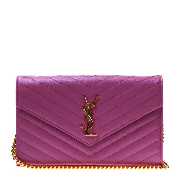 Yves saint laurent multy discount purple leather shoulder bag