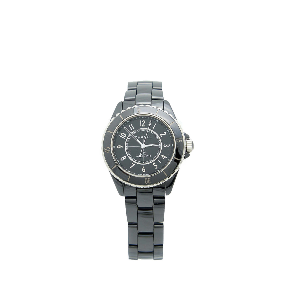 Chanel J12 Watch Calibre 12.1 38MM Black Ceramic/Steel Black Dial H569