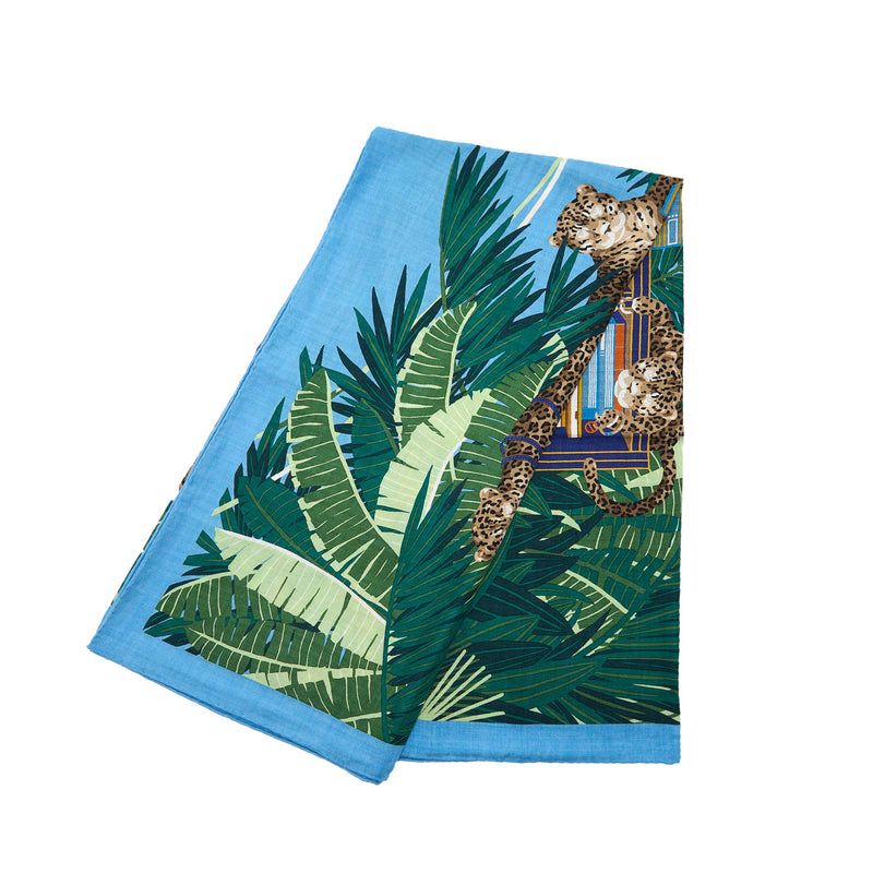 Hermes Les Leopards Shawl 140 Multicolour Cashmere
