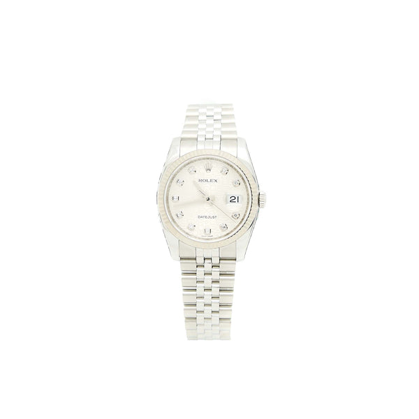 Rolex Datejust 36 Oyster Perpetual Stainless Steel/ White Gold Diamond Computer Dial Diamonds Jubilee Bracelet M116234-0011