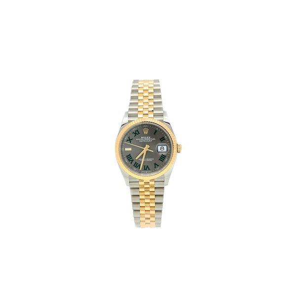 Rolex Datejust 36MM Oyster Steel and Yellow Gold Slate Dial With Jubilee Bracelet M126233-0035
