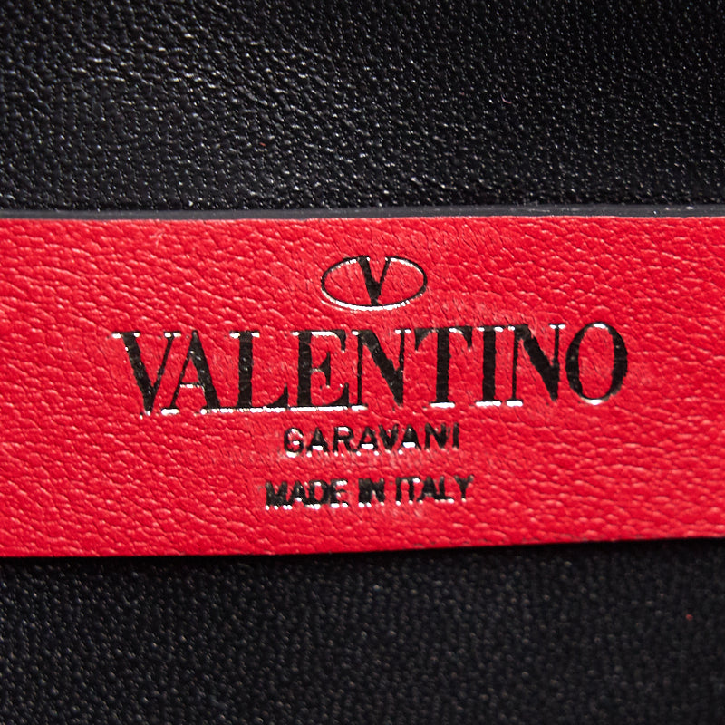 Valentino Garavani Vsling Metallic Calfskin Wallet with Chain Strap