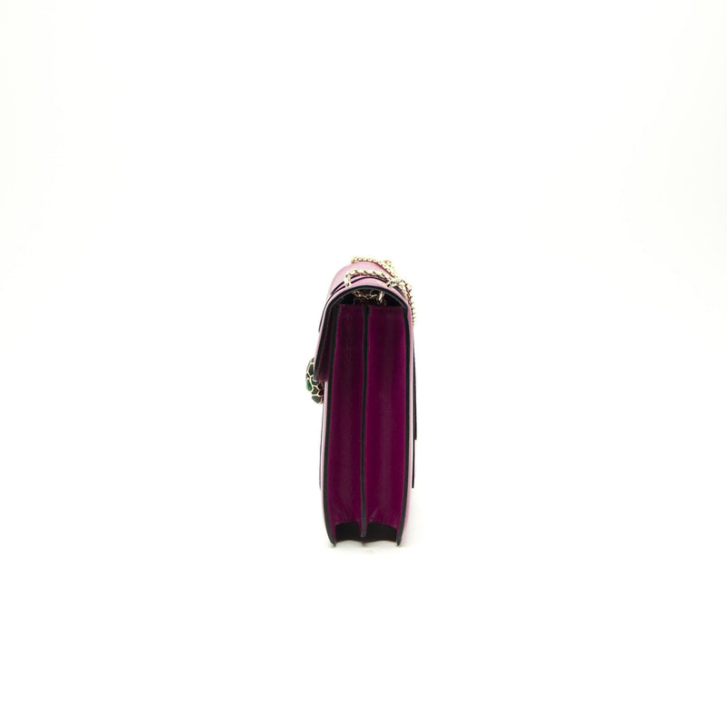 Bvlgari Purple Leather Medium Serpenti Forever Flap Shoulder Bag - EMIER