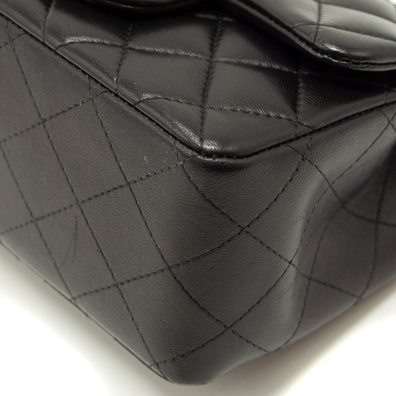 Chanel Quilted Lambskin Square Mini Black - EMIER