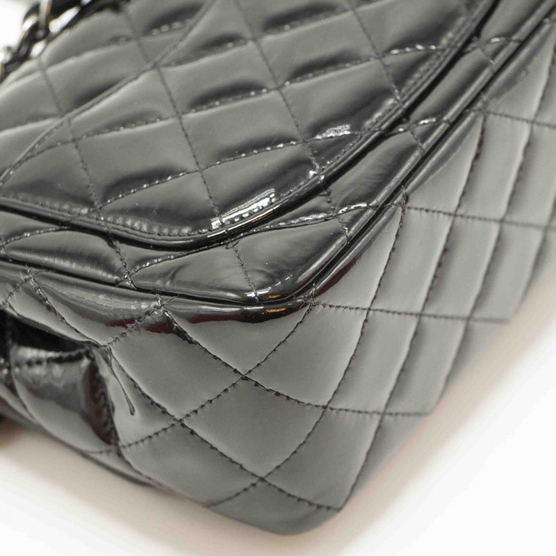 Chanel Quilted Patent Leather Mini Square Flap Bag - EMIER