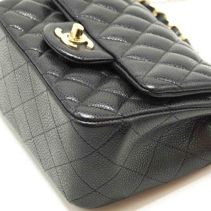 Chanel Quilted Caviar Leather Mini Square Flap Bag - EMIER