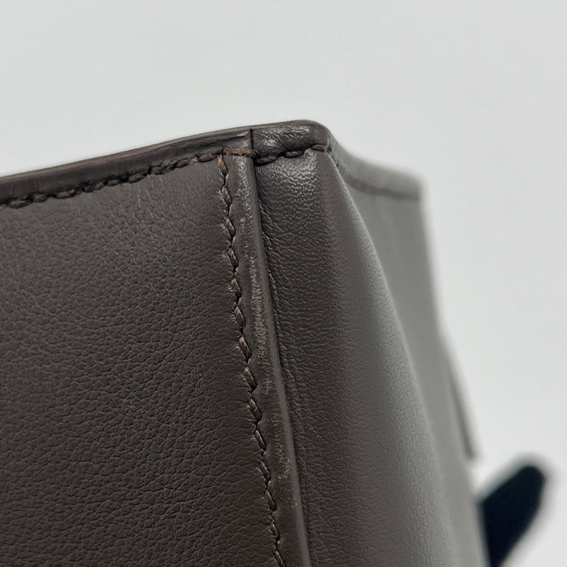 Hermes Kelly Pochette Swift 8F Gris Etain GHW Stamp Square P