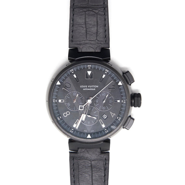 Louis Vuitton Tambour Watch All black Chronograph 46