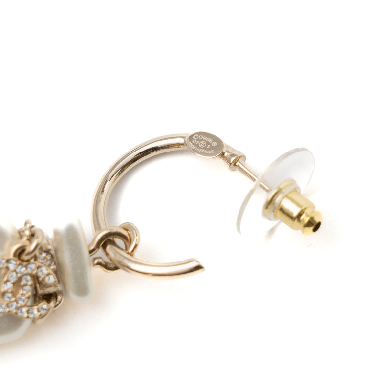 Chanel No.5 Perfume Earring Light Gold Tone
