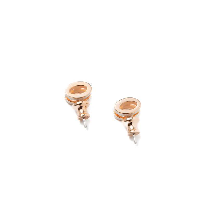 Hermes Mini Pop H Earrings White RGHW