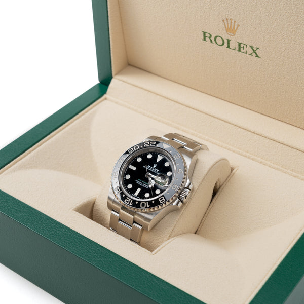 Rolex GMT-Master II 40mm In Steel with Cerachrom Bezel And Black Dial On Oyster Bracelet M:116710LN-0001